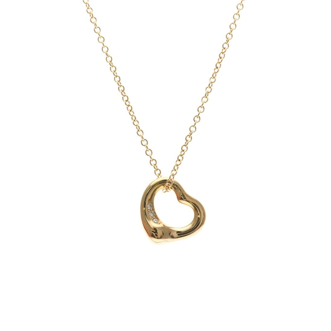 Tiffany Open Heart Pink Gold (18K) No Stone Men,Women Fashion Pendant Necklace (Pink Gold) (1 of 15)