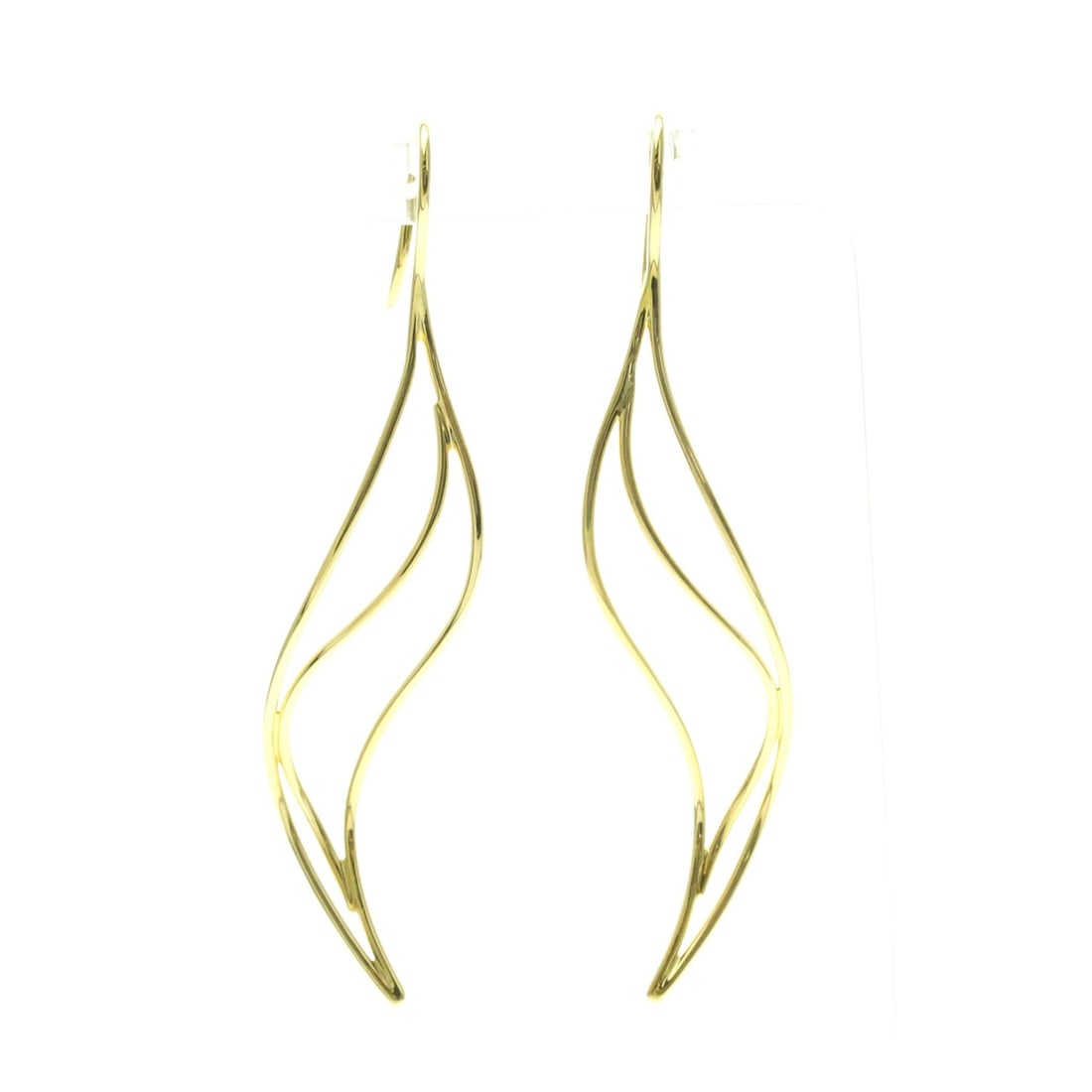 Tiffany Wave Earrings No Stone Yellow Gold (18K) Drop Earrings Gold (1 of 12)