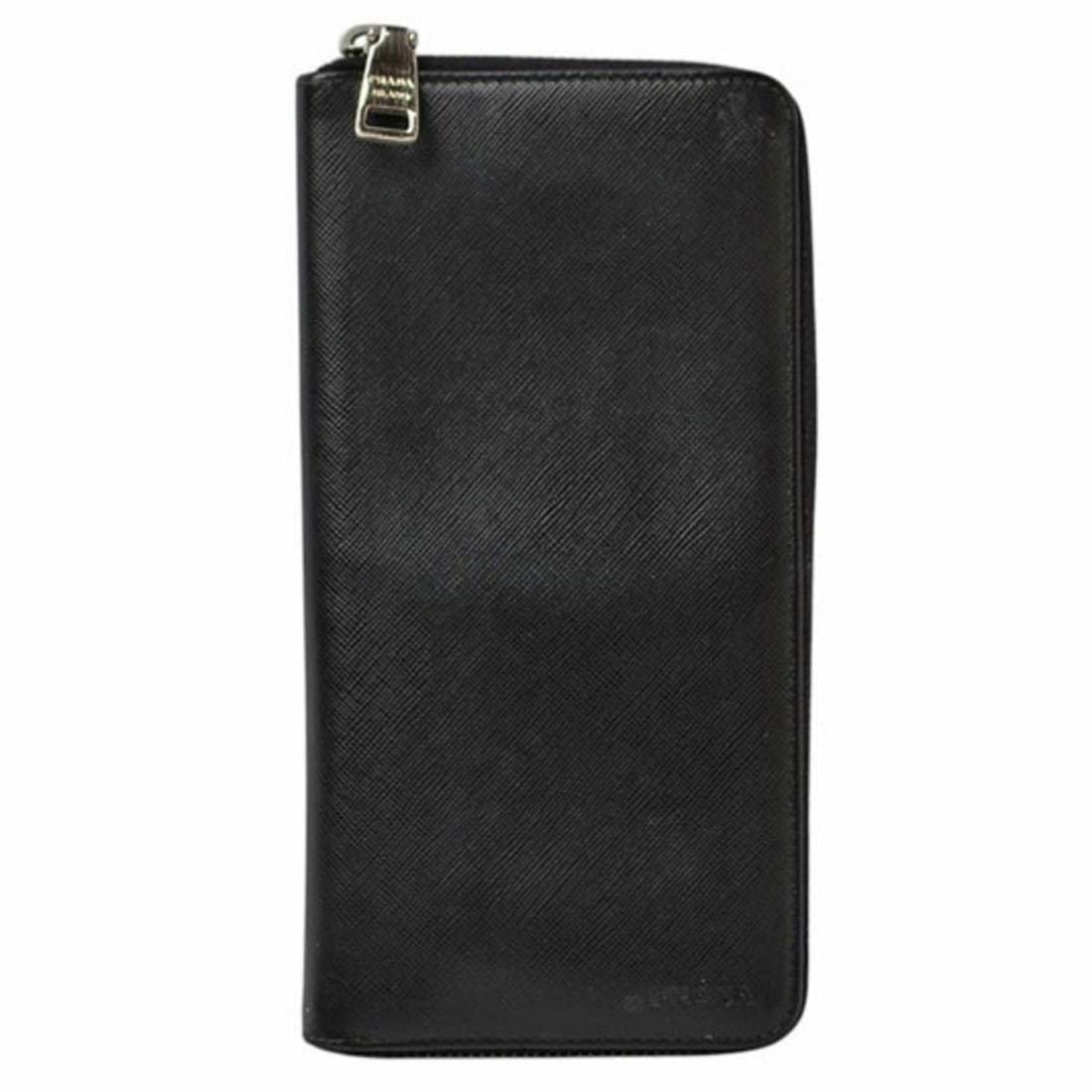 Prada wallet, PRADA long round fold, 2M1264 SAFFIANO, black.: --- Catalog ---Category: SizeSize (HxWxD): 11cm x 20cm x 2.5cm / 4.33'' x 7.87'' x 0.98''Category: DesignType: Long wallet (bi-fold)Color: BlackGender: Women,MenMaterial: Leather Category: GeneralMPN: