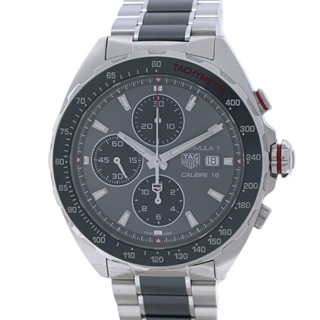 TAG Heuer Formula 1 Chronograph Caliber 16 CAZ2012.BA0876 Men's Watch Stainless Steel x Ceramic: --- Catalog ---Category: SizeWrist Size: 20.5cm / 8.07''Case Diameter: 44mm / 1.73''Category: DesignType: WristwatchGender: MenColor (Dial): GrayMaterial (Band): Ceramic, Stainless steelMaterial (Case