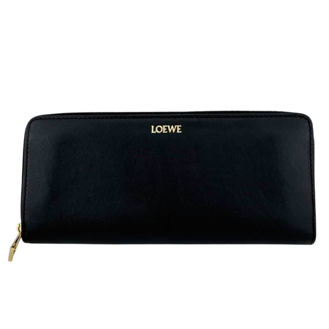 LOEWE (Loewe) Round Zip Long Wallet, Black: --- Catalog ---Category: SizeSize (HxWxD): 9cm x 19.5cm / 3.54'' x 7.67''Category: DesignType: Long wallet (bi-fold)Color: Black, OrangeGender: UnisexMaterial: Leather Category: GeneralBrand:
