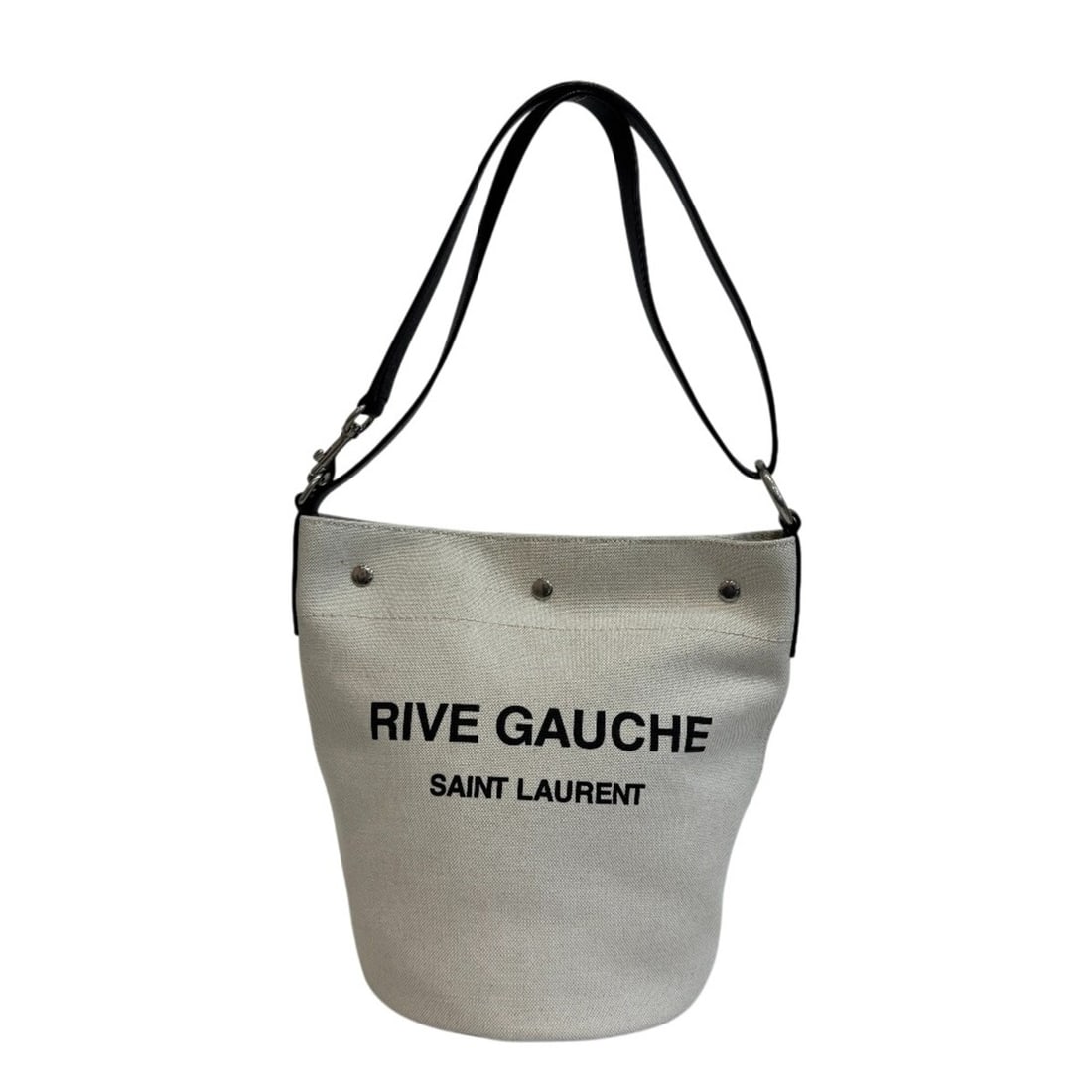 Yves Saint Laurent SAINT LAURENT PARIS 2-way Rive Gauche Shoulder Bag, White: --- Catalog ---Category: SizeSize (HxWxD): 28cm x 22cm x 20cm / 11.02'' x 8.66'' x 7.87''Strap Length: 76cm / 29.92''Handle Length: 25cm / 9.84''Category: DesignType: Shoulder bagColor: Black,
