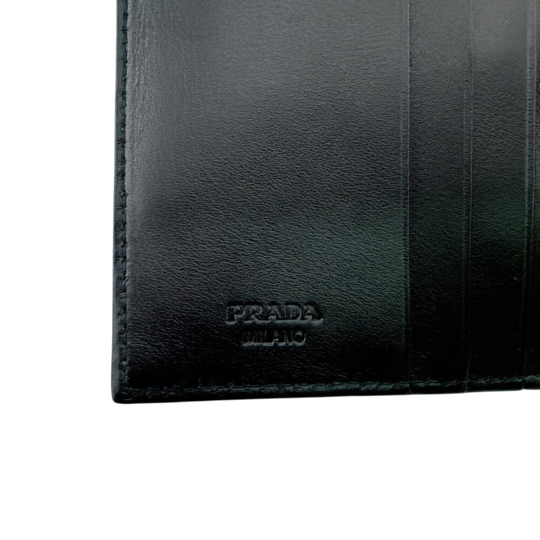 PRADA Compact Wallet, Tri-fold Black - 10