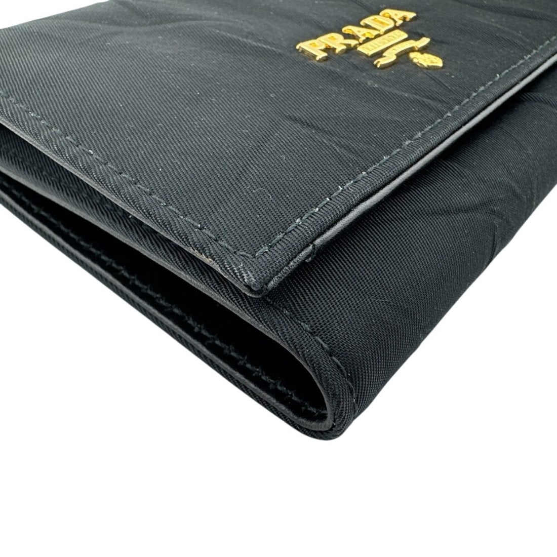 PRADA Compact Wallet, Tri-fold Black - 3