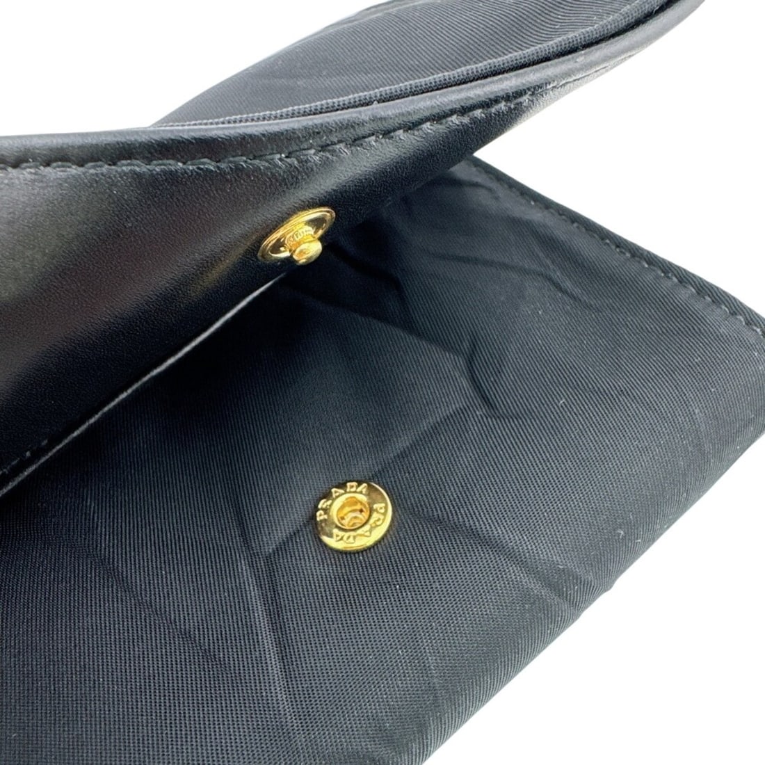 PRADA Compact Wallet, Tri-fold Black - 8
