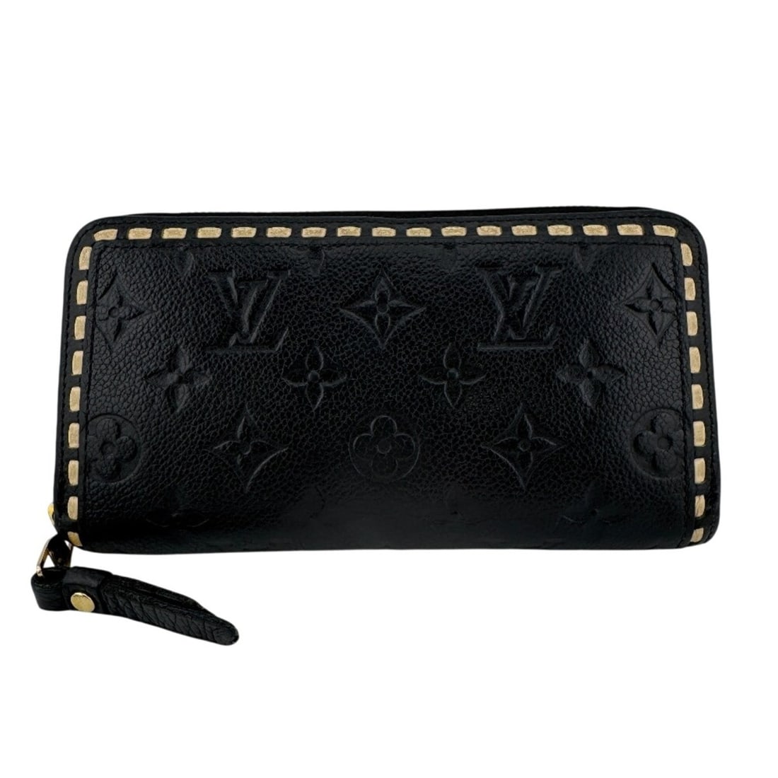 LOUIS VUITTON M64805 Zippy Wallet Stitch Round Zipper Empreinte Long Black: --- Catalog ---Category: SizeSize (HxWxD): 10.5cm x 19.5cm / 4.13'' x 7.67''Category: DesignType: Long wallet (bi-fold)Color: Black, WhiteGender: WomenMaterial: Monogram Empreinte , Leather Category: 