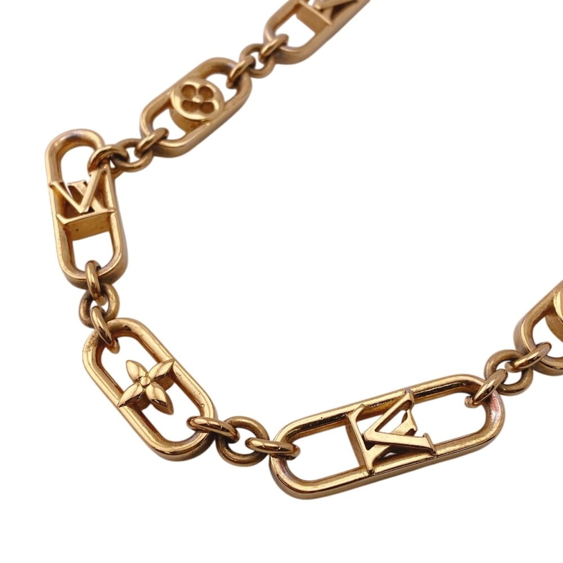 LOUIS VUITTON M01123 Necklace My LV Chain GM Gold: --- Catalog ---Category: SizeNeck Circumference: 47.5 cm / 18.7''Category: DesignColor: GoldGender: MenMaterial: MetalNecklace Type: Neck chainCategory: GeneralBrand: Louis Vuitton--- Item List ---Sec