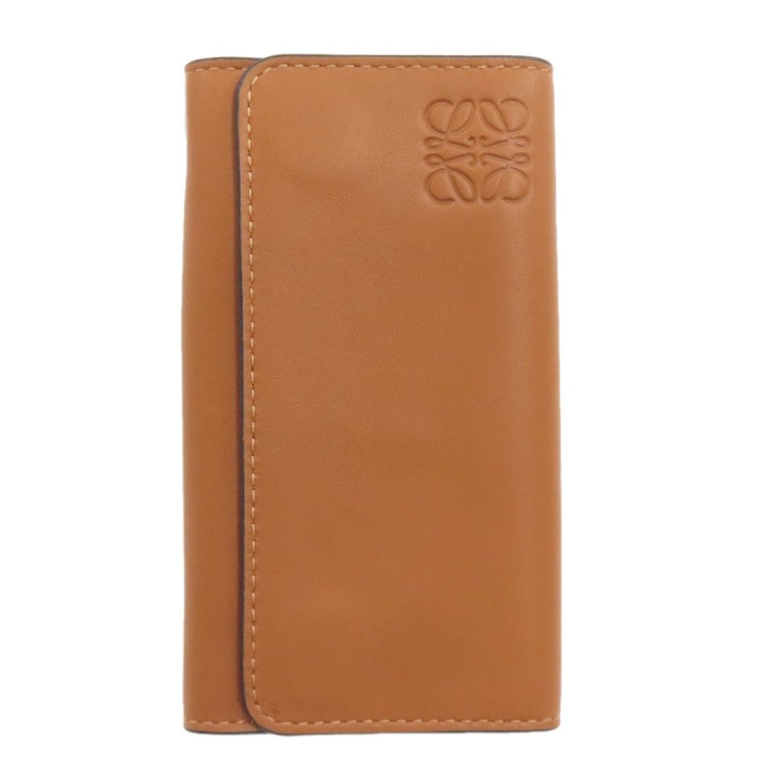 Loewe Anagram Key Case, Lambskin, Women's: --- Catalog ---Category: DesignType: KeycaseColor: BrownGender: Men,Women,UnisexClosure: Snap fastenerMaterial: Leather Leather/Fur Type: LambskinNumber of Key Hooks: 6Category: GeneralBrand: LoeweCat