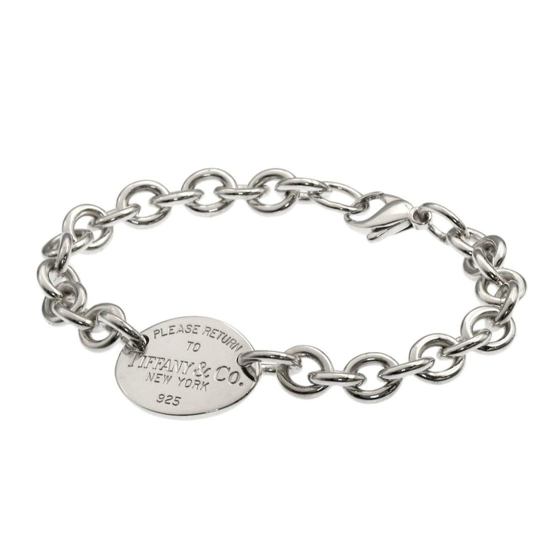 Tiffany & Co. Return to Oval Tag Bracelet, Silver, Women's.: --- Catalog ---Category: SizeWidth: 7.7mm / 0.3''Length: 17cm / 6.69''Weight: 25g / 0.88oz.Category: DesignType: Charm braceletMetal: SilverGender: WomenCategory: GeneralLine: Return To TiffanyBrand: 