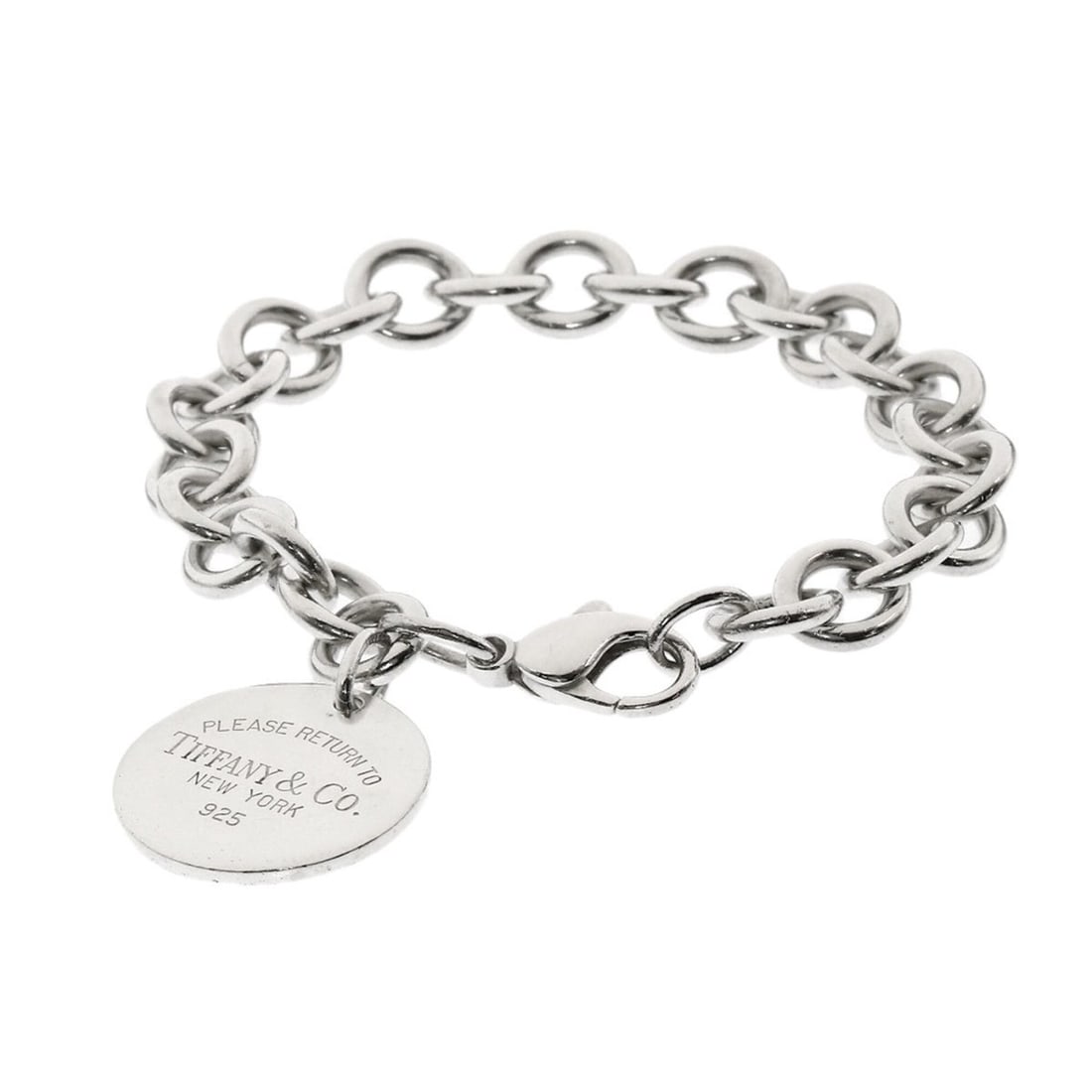 Tiffany & Co. Return to Round Tag Bracelet, Silver, Women's.: --- Catalog ---Category: SizeWidth: 9.8mm / 0.38''Length: 17cm / 6.69''Weight: 36.6g / 1.29oz.Category: DesignType: Charm braceletMetal: SilverGender: WomenCategory: GeneralLine: Return To TiffanyBran