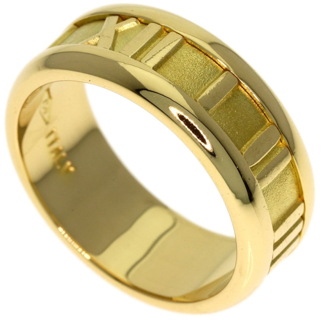 Tiffany & Co. Atlas Ring, 18K Yellow Gold, Women's.: --- Catalog ---Category: SizeWidth: 6.9mm / 0.27''Weight: 7.8g / 0.27oz.JP Size: 11US Size: 6Category: DesignType: Band ringColor: YellowMetal: GoldGender: WomenMetal Purity: 18KCategory: GeneralLine: