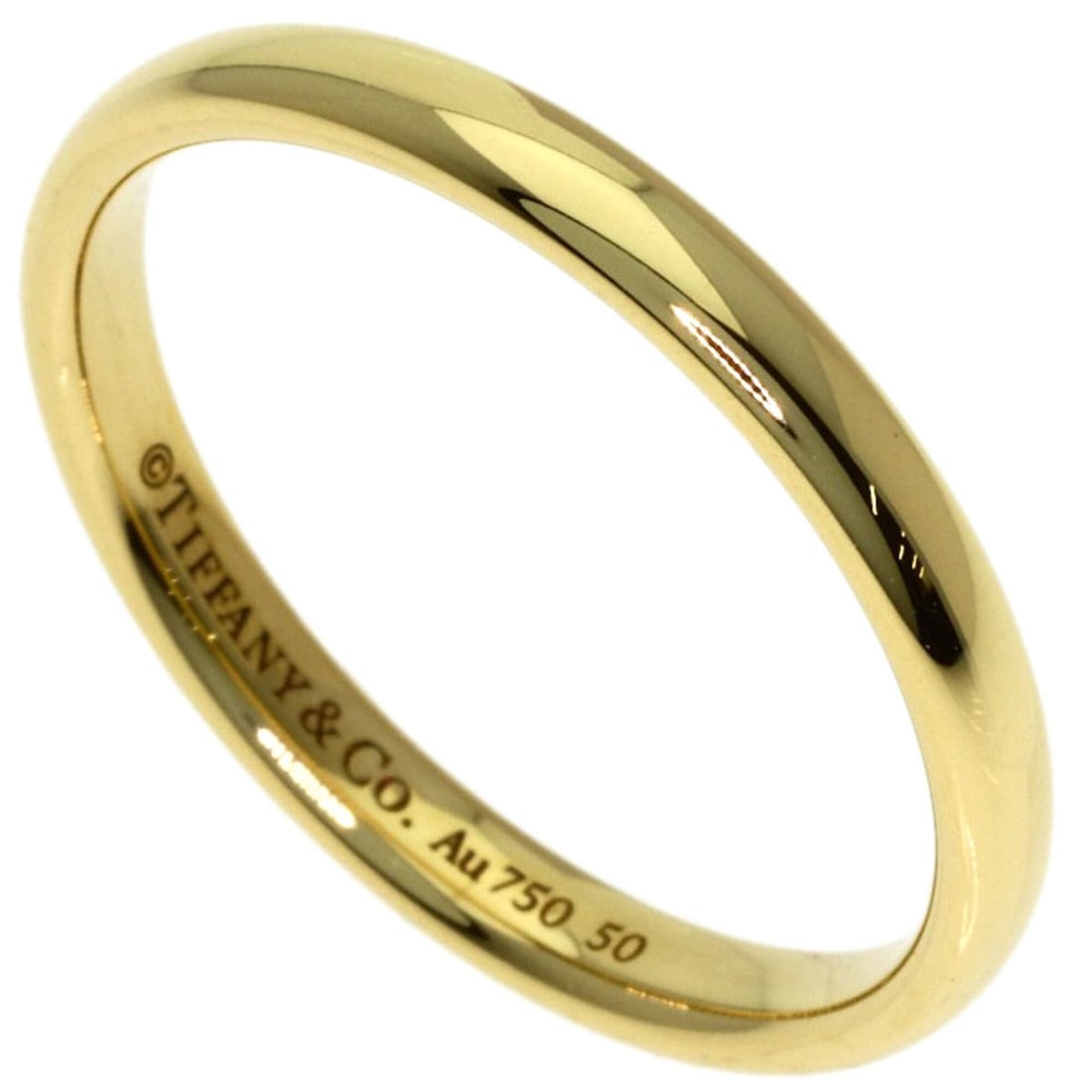 Tiffany & Co. Wedding Ring, 18K Yellow Gold, Women's.: --- Catalog ---Category: SizeWidth: 2.4mm / 0.09''Weight: 2.7g / 0.09oz.JP Size: 14US Size: 7Category: DesignType: Wedding ringColor: YellowMetal: GoldGender: WomenMetal Purity: 18KCategory: GeneralBr