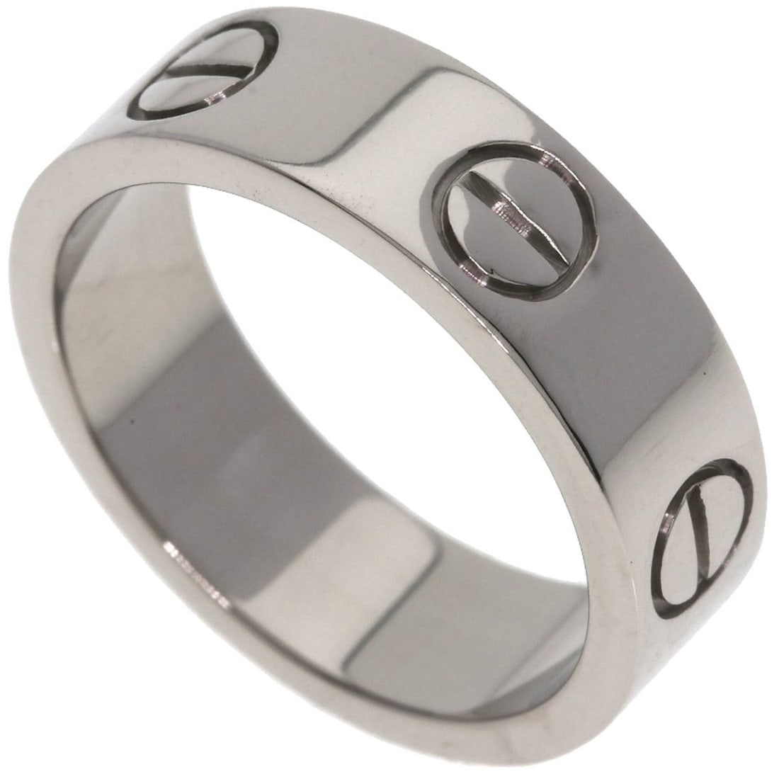 Cartier Love Ring #50, 18K White Gold, Women's Ring, CARTIER: --- Catalog ---Category: SizeWidth: 5.5mm / 0.22''Weight: 7g / 0.24oz.JP Size: 10US Size: 5.5Category: DesignMetal: White GoldGender: WomenMetal Purity: 18KCategory: GeneralLine: LoveBrand: Cartier---