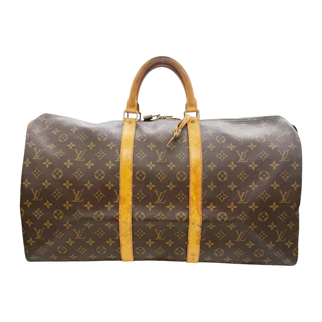 LOUIS VUITTON Keepall 55 Monogram Boston Bag Brown M41424 SP0977 Men's and Women's: --- Catalog ---Category: SizeSize (HxWxD): 27cm x 55cm x 25cm / 10.62'' x 21.65'' x 9.84''Category: DesignType: Boston bagColor: BrownGender: Men,WomenMaterial: Monogram Category: GeneralBrand: Louis 