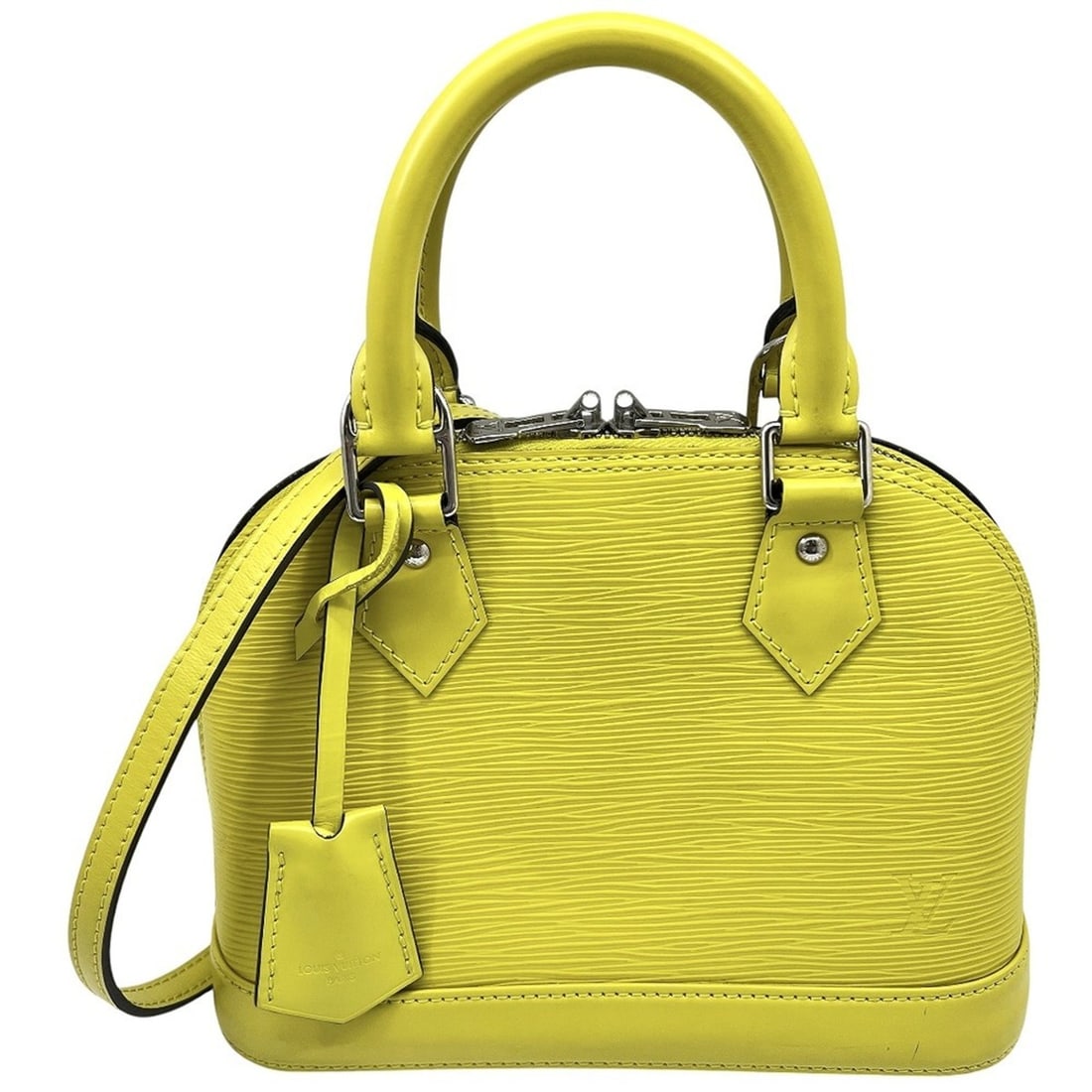 LOUIS VUITTON Epi Alma BB Yellow M40981 Handbag Shoulder Bag for Women: --- Catalog ---Category: SizeSize (HxWxD): 18cm x 23cm x 12cm / 7.08'' x 9.05'' x 4.72''Category: DesignType: Handbag, Shoulder bagColor: YellowGender: WomenMaterial: Epi leather Category: GeneralBran