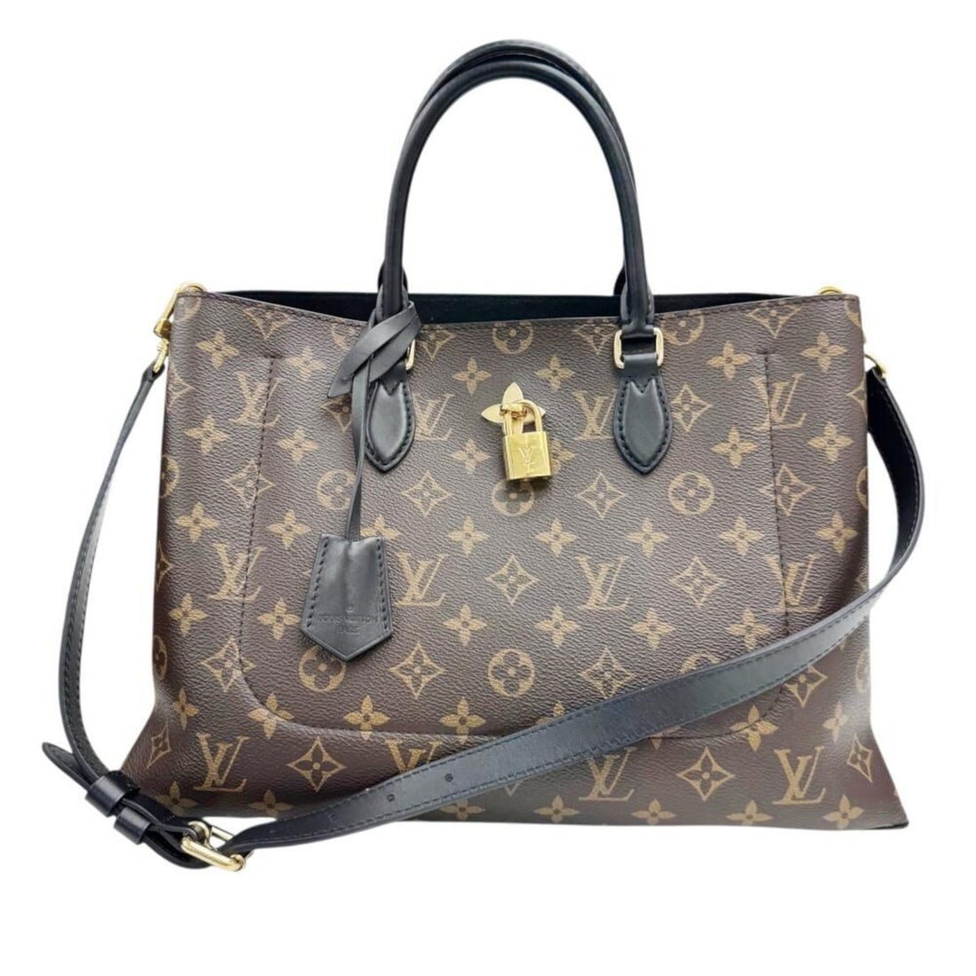 LOUIS VUITTON M43550 Flower Tote Monogram Shoulder Bag Handbag for Women: --- Catalog ---Category: SizeSize (HxWxD): 22cm x 35cm x 15cm / 8.66'' x 13.77'' x 5.9''Category: DesignType: Handbag, Shoulder bagColor: Brown, NoirGender: WomenMaterial: Monogram , Leather Category: