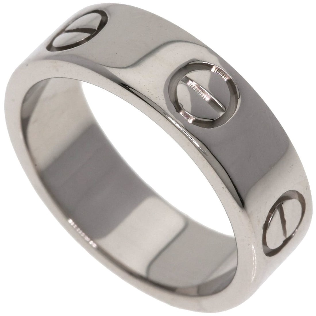 Cartier Love Ring #48, 18K White Gold, Women's Ring, CARTIER: --- Catalog ---Category: SizeJP Size: 8US Size: 4.5Category: DesignType: Band ringGender: WomenMaterial: White gold (18K)Category: GeneralBrand: Cartier--- Item List ---Section: ConditionRanking: Rank