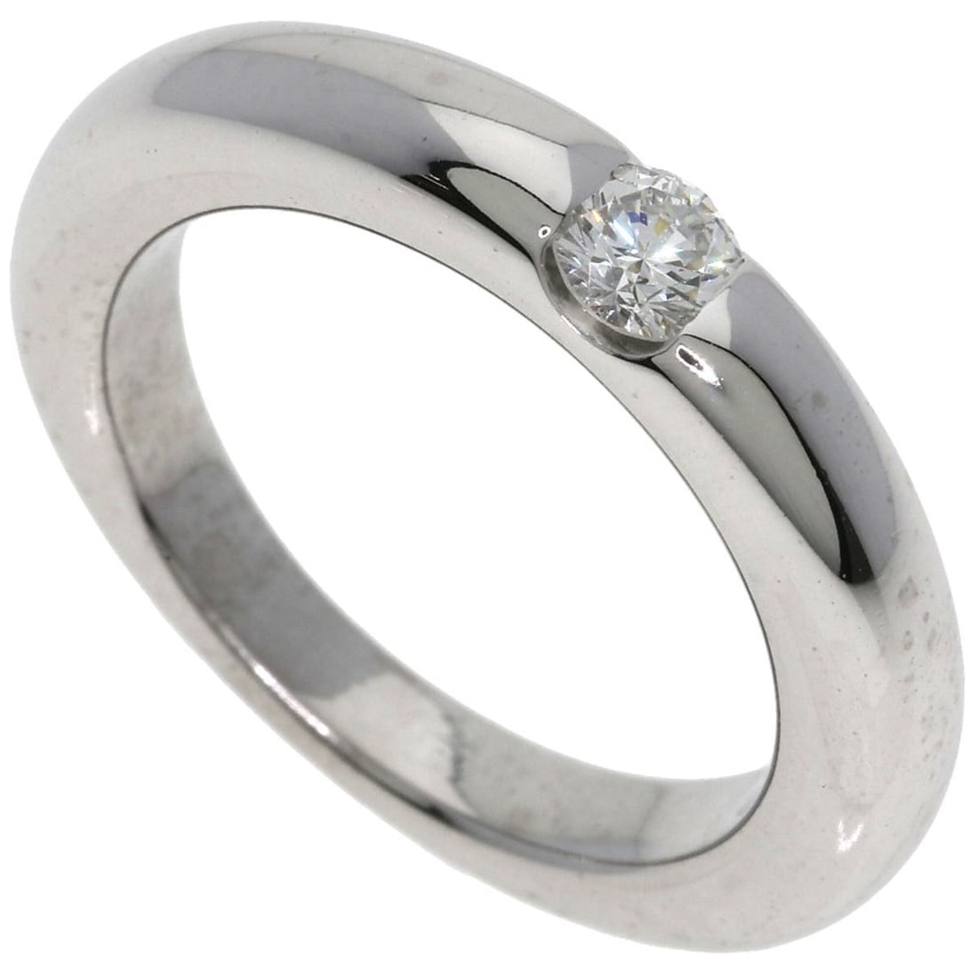 Cartier Ellipse Diamond Ring #53, 18K White Gold, Women's.: --- Catalog ---Category: SizeJP Size: 13US Size: 6.5Category: DesignType: Band ringStone: DiamondGender: WomenMaterial: White gold (18K)Category: GeneralBrand: Cartier--- Item List ---Section: Conditi