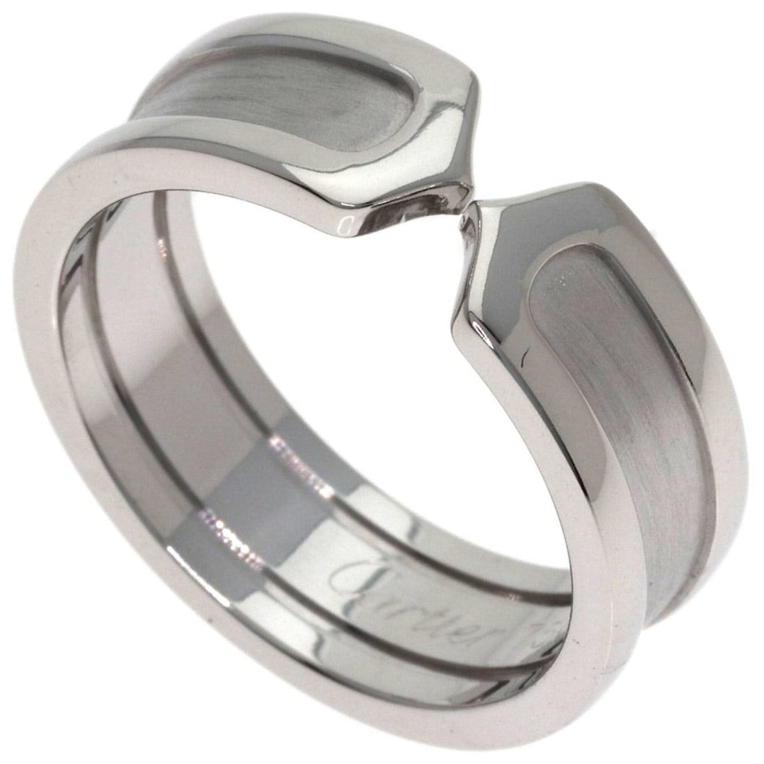 Cartier C2 Ring SM #55 Ring, 18K White Gold, Women's, CARTIER: --- Catalog ---Category: SizeJP Size: 15US Size: 7.5Category: DesignType: Band ringGender: WomenMaterial: White gold (18K)Category: GeneralBrand: Cartier--- Item List ---Section: ConditionRanking: Ran