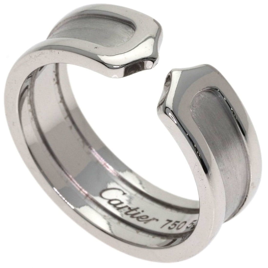 Cartier C2 Ring SM #53 Ring, 18K White Gold, Women's, CARTIER (1 of 15)