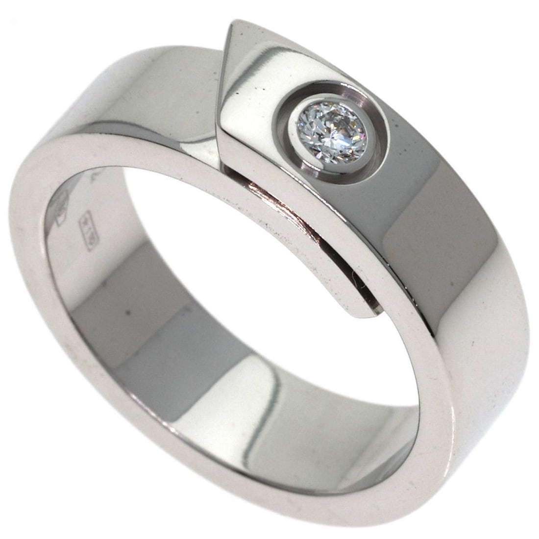 Cartier Anniversary Diamond Ring #52, 18K White Gold, Women's.: --- Catalog ---Category: SizeJP Size: 12US Size: 6.5Category: DesignType: Band ringStone: DiamondGender: WomenMaterial: White gold (18K)Category: GeneralBrand: Cartier--- Item List ---Section: Conditi
