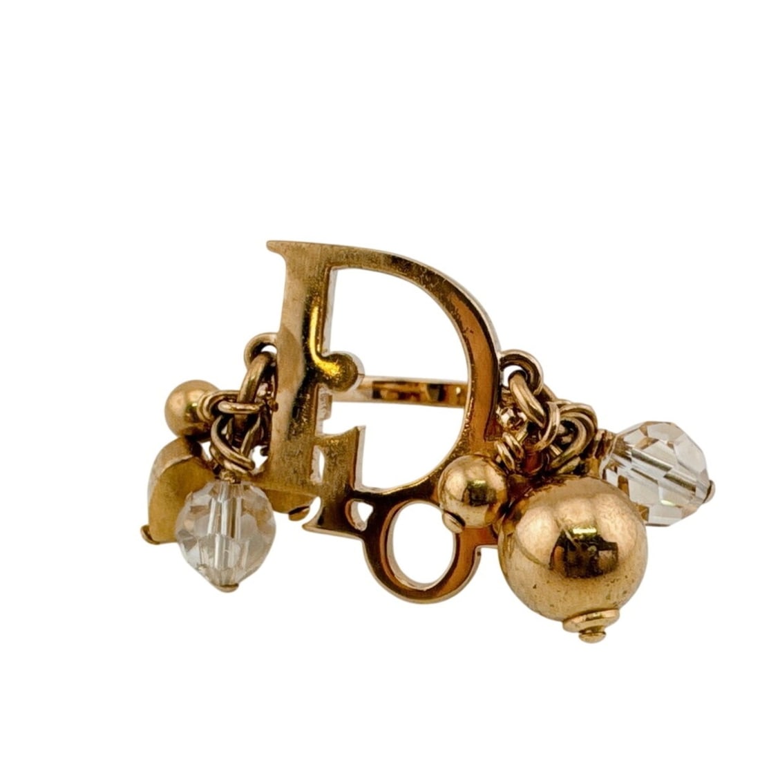 Christian Dior logo heart ring, gold.: --- Catalog ---Category: SizeJP Size: 11US Size: 6Category: DesignType: Band ringColor: GoldGender: WomenMaterial: MetalCategory: GeneralBrand: Christian Dior--- Item List ---Section: