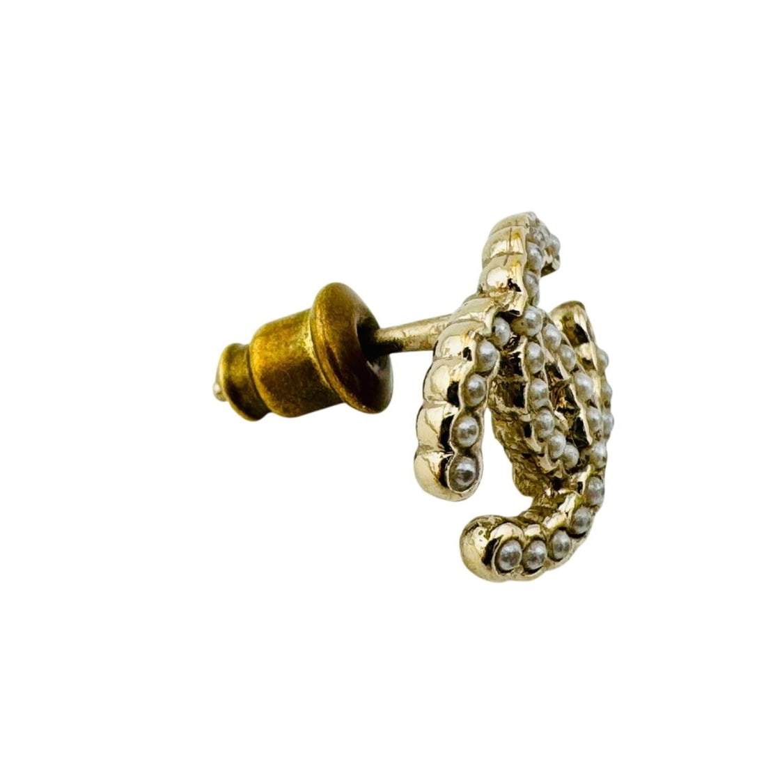 CHANEL Coco Mark Earring (Single Earring) - White - 4
