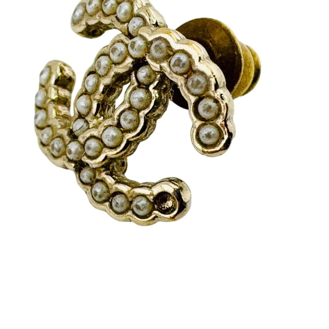 CHANEL Coco Mark Earring (Single Earring) - White - 7