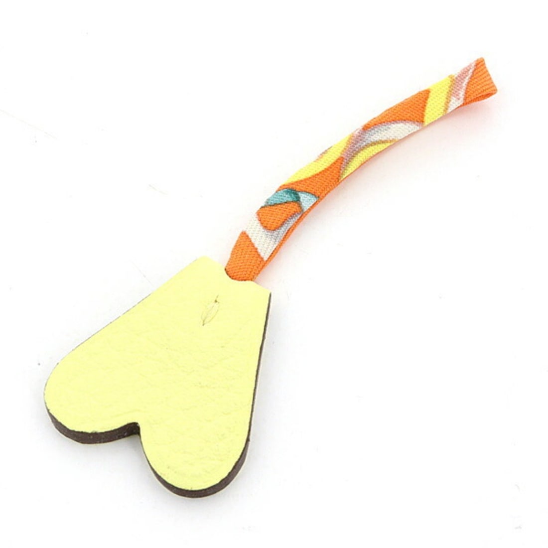 Hermes Petit h Small Heart Yellow/Orange Bag Charm: --- Catalog ---Category: SizeSize (HxWxD): 28.00mm x 25.00mm / 1.10'' x 0.98''Category: DesignType: Handbag charmColor: Orange, YellowGender: WomenMaterial: Silk, Taurillon clemence leatherCategory: G