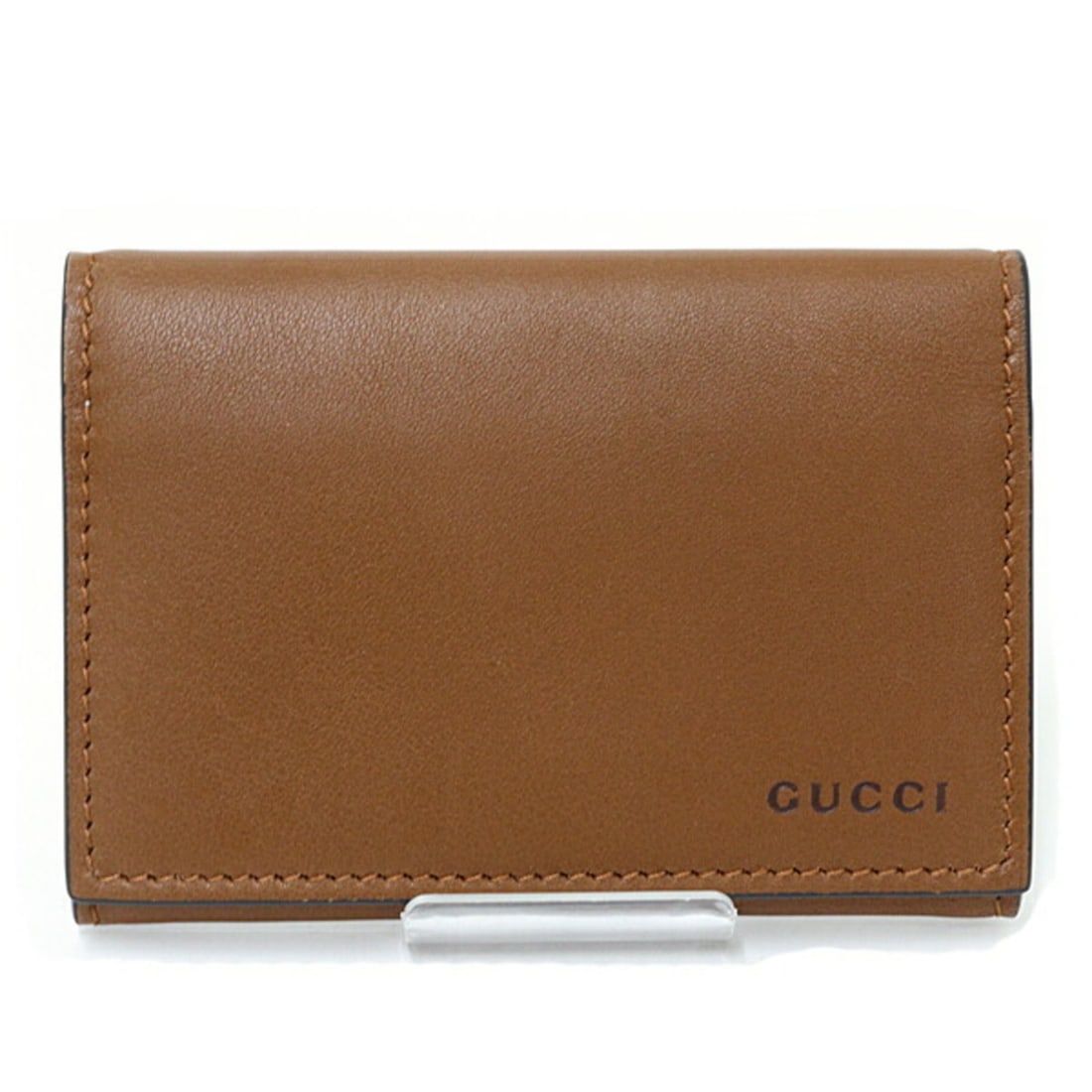 Gucci GG Emblem Card Case, Business Holder, Mini Wallet, Smooth Leather, 818956 Brown: --- Catalog ---Category: DesignType: Card caseColor: BrownGender: Women,MenMaterial: GG Supreme , Leather Category: GeneralBrand: GucciCountry of Origin: ItalyCategory: Physical PropertiesSize (HxWxD)