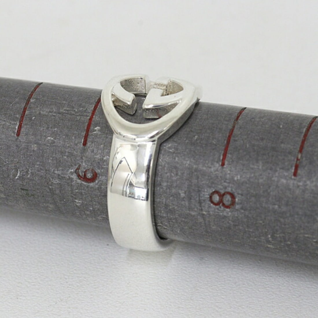 Gucci Interlocking G Ring, Silver, Ag925, Size 7 - 4