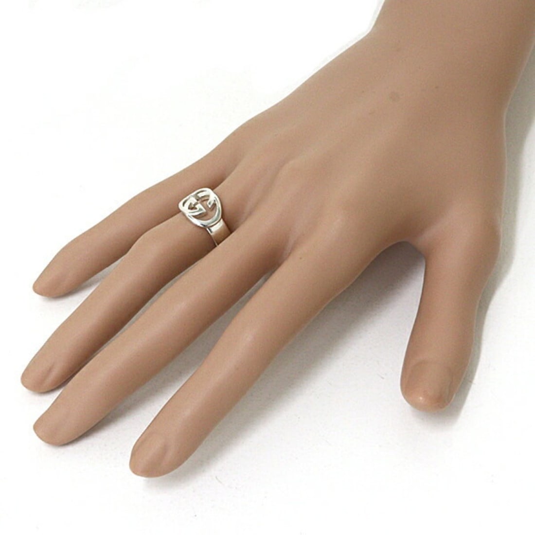 Gucci Interlocking G Ring, Silver, Ag925, Size 7 - 5