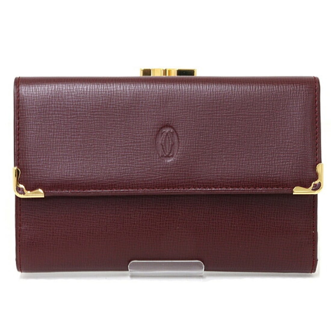Cartier Must Line Tri-fold Wallet, Calf Leather, L3000162, Bordeaux: --- Catalog ---Category: SizeSize (HxWxD): 10cm x 15cm x 3cm / 3.93'' x 5.9'' x 1.18''Category: DesignType: Wallet (tri-fold)Color: BordeauxGender: Men,WomenMaterial: Leather Category: GeneralBrand: C