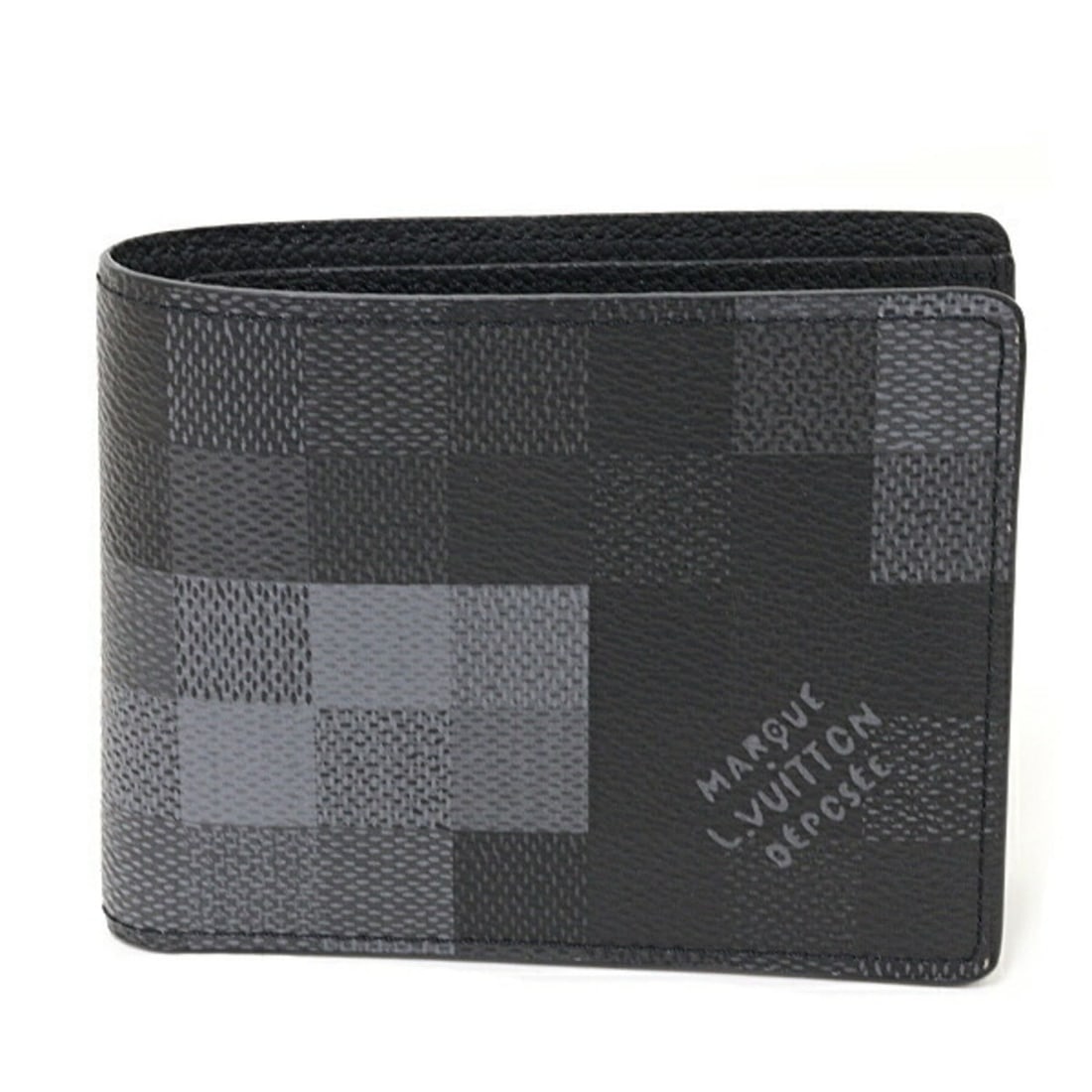 Louis Vuitton Portefeuille Slender Damouflage Black Canvas M14927 Noir: --- Catalog ---Category: SizeSize (HxWxD): 8.8cm x 11.3cm x 1.5cm / 3.46'' x 4.44'' x 0.59''Category: DesignType: Bill wallet (bi-fold)Color: BlackGender: Women,MenMaterial: Canvas , Leather Category: