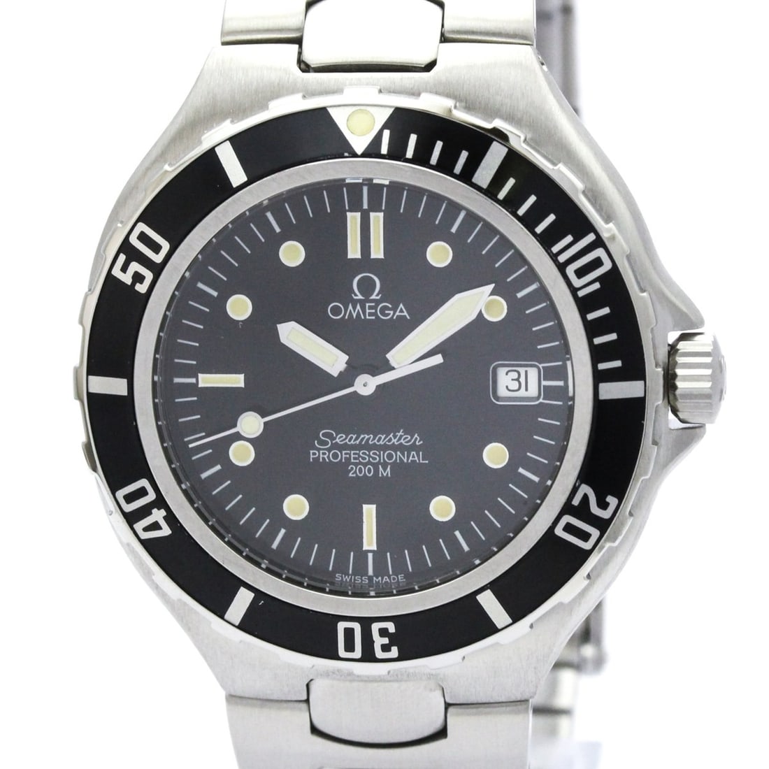 OMEGA Seamaster Professional 200M Quartz Mens Watch 2850.50 Polished: --- Catalog ---Category: SizeCase Diameter: 38mm / 1.5''Category: DesignType: WristwatchStyle: SportGender: MenColor (Dial): BlackMaterial (Band): Stainless steelMaterial (Case): Stainless steelCatego