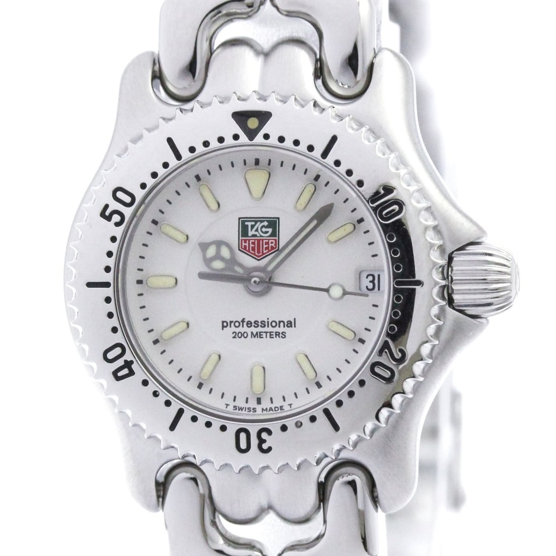 TAG HEUER Sel Professional Steel Quartz Ladies Watch WG1412 Polished: --- Catalog ---Category: SizeCase Diameter: 24mm / 0.94''Category: DesignType: WristwatchStyle: Dress/FormalGender: WomenColor (Dial): WhiteMaterial (Band): Stainless steelMaterial (Case): Stainless s