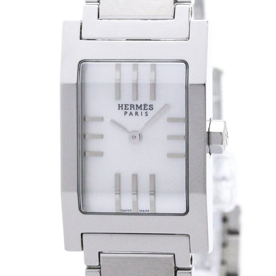 HERMES Tandem Stainless Steel Quartz Ladies Watch TA1.210 Polished (1 of 14)