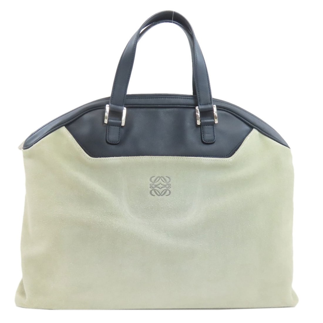 Loewe Anagram Tote Bag, Suede/Leather, Women's LOEWE: --- Catalog ---Category: SizeSize (HxWxD): 34cm x 41cm x 11cm / 13.38'' x 16.14'' x 4.33''Category: DesignType: Tote bagColor: NavyGender: WomenMaterial: Leather , Suede Category: GeneralBrand: Loewe-