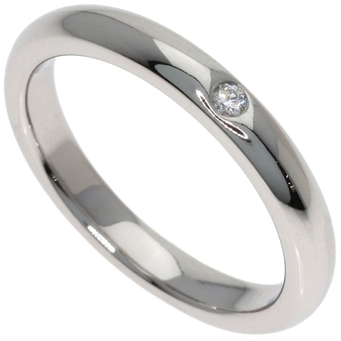 Tiffany & Co. Stacking Band 1P Diamond Ring, Platinum PT950, Women's Ring.: --- Catalog ---Category: SizeJP Size: 10US Size: 5.5Category: DesignType: Band ringGender: WomenMaterial: Platinum, Platinum 950Category: GeneralBrand: Tiffany--- Item List ---Section: ConditionRankin