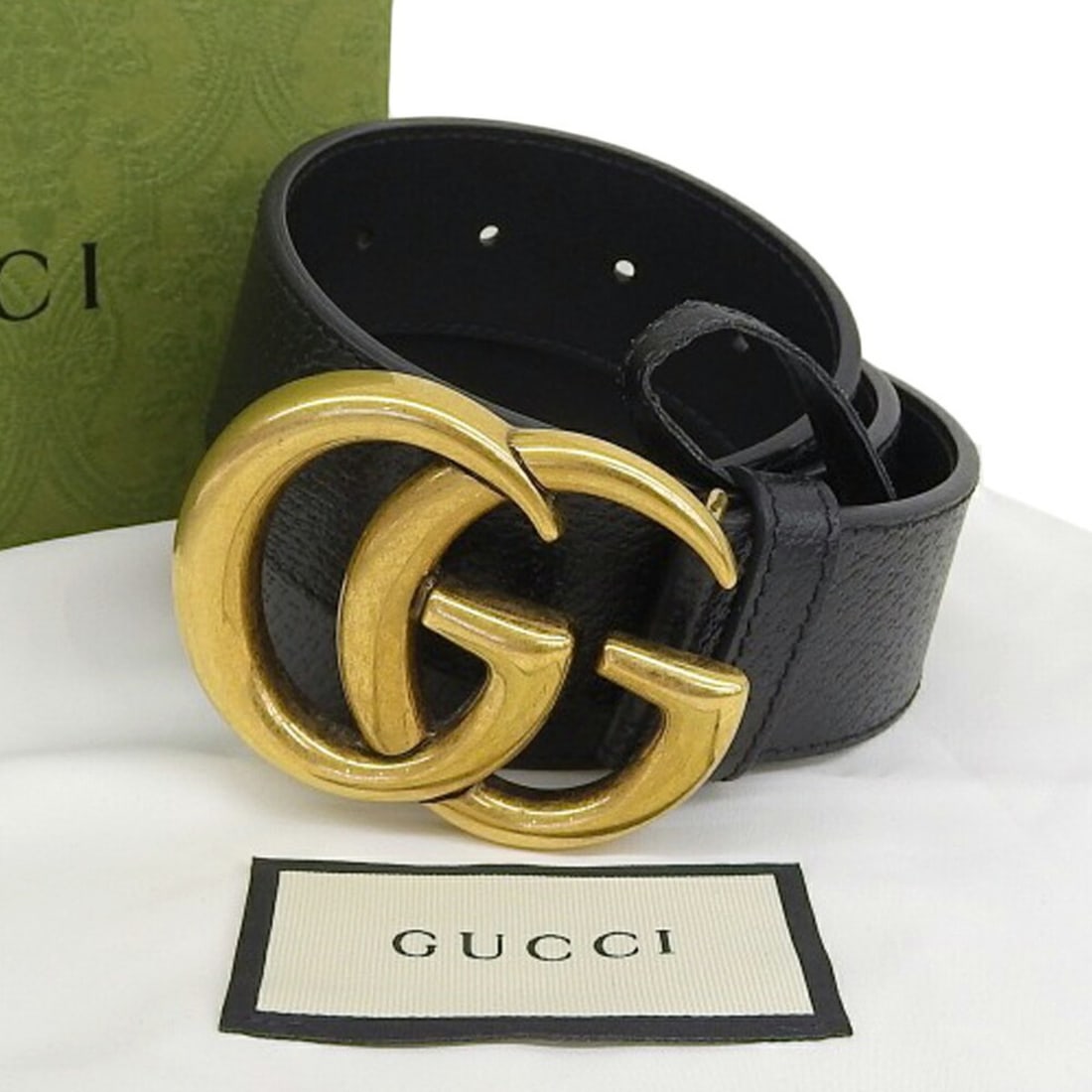 Gucci GG Marmont 406831 DJ20T 80 32 493949 Men's Leather Waist Belt, Black: --- Catalog ---Category: SizeWidth: 4cm / 1.57''Length: 74.5cm - 84.5cm / 29.33'' - 33.26''Category: DesignType: Standard beltColor: BlackFinish: Gold platedGender: MenMaterial (Strap): Leather Catego