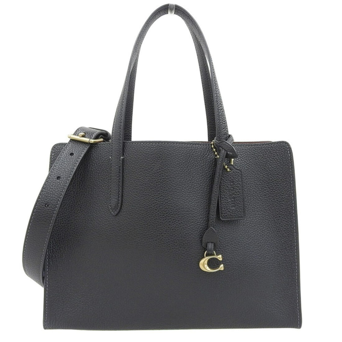 Coach Carter Carryall 28 CJ806 Tote Bag, Leather, Black: --- Catalog ---Category: SizeSize (HxWxD): 21cm x 28cm x 10cm / 8.26'' x 11.02'' x 3.93''Category: DesignType: Tote bagColor: BlackGender: Women,MenMaterial: Leather Category: GeneralMPN: CJ806Brand: 