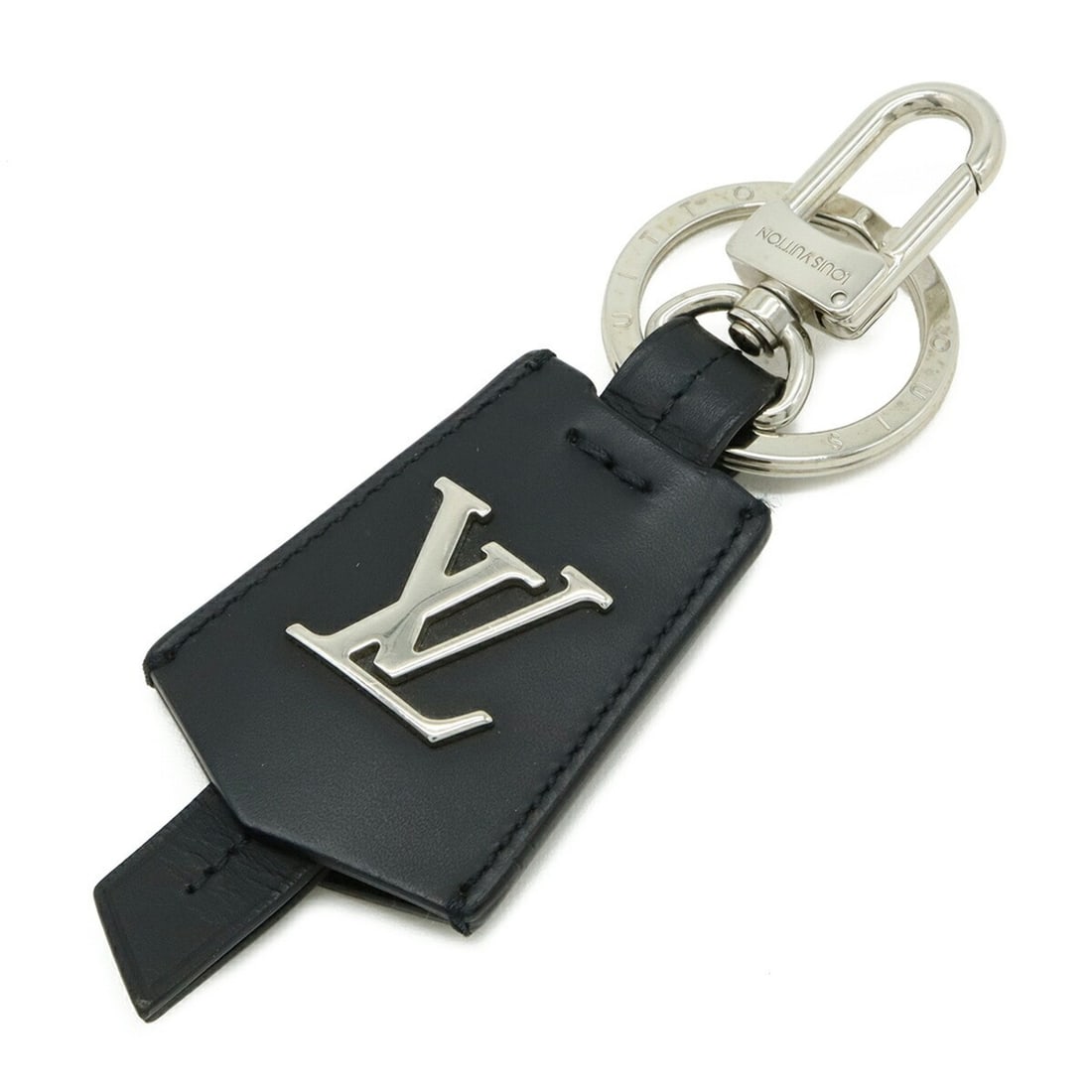 LOUIS VUITTON Louis Vuitton Keychain LV Cloche Clé Key Charm Cowhide Leather Black Silver M68020: --- Catalog ---Category: SizeSize (HxWxD): 94cm x 45cm / 37'' x 17.71''Category: DesignType: Key ChainColor: Black, SilverGender: Women,MenMaterial: Leather, MetalLeather/Fur Type: CowhideCategory: Ge