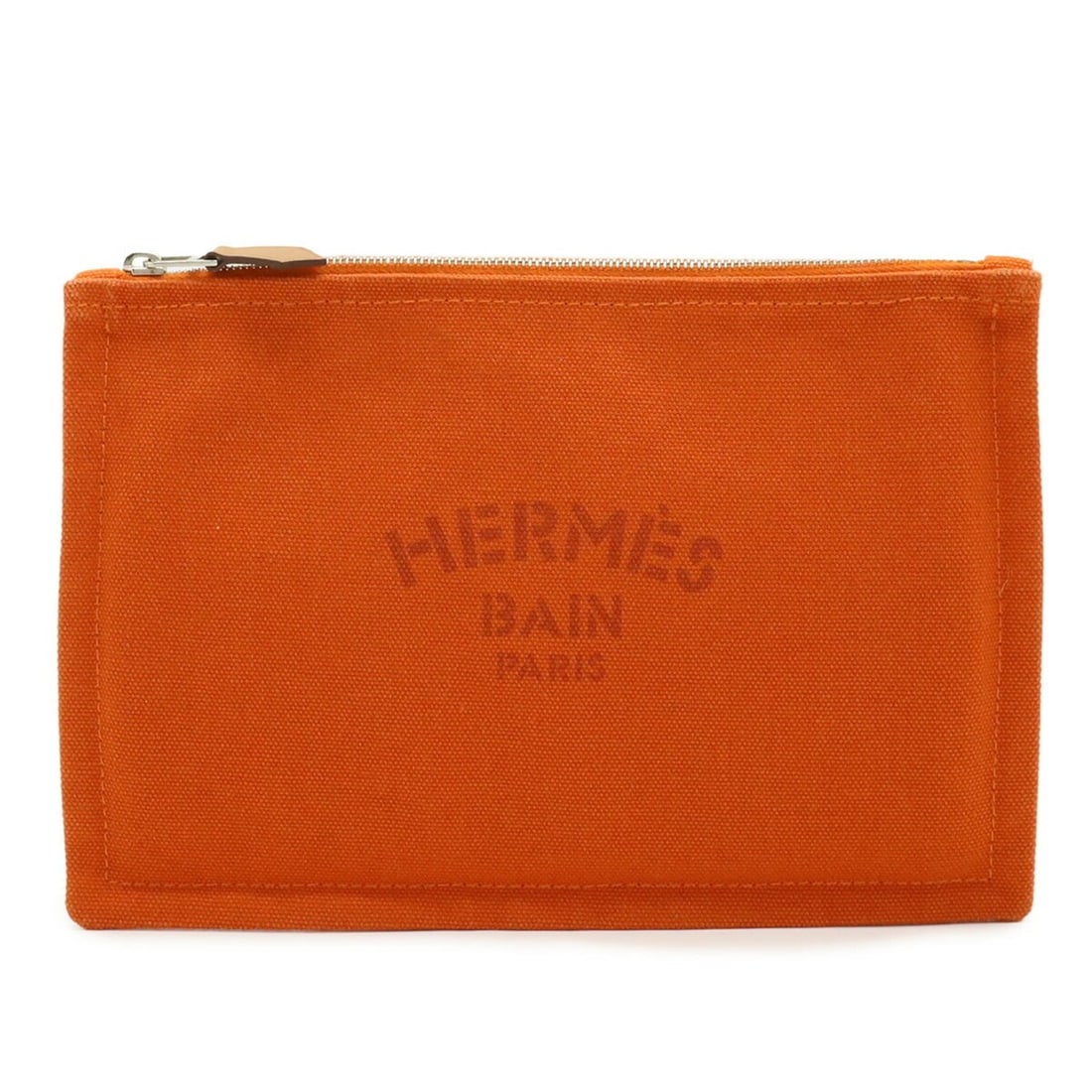 HERMES New Yachting PM Flat Pouch Handbag Canvas Leather Orange: --- Catalog ---Category: SizeSize (HxWxD): 15.5cm x 22.5cm / 6.1'' x 8.85''Category: DesignType: PouchColor: OrangeGender: WomenMaterial: Canvas , Leather Category: GeneralBrand: Hermes--- Item List -