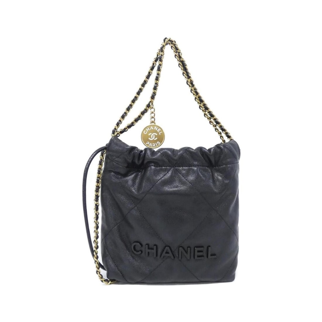 Chanel 22 Line MINI AS3980 Handbag: --- Catalog ---Category: SizeSize (HxWxD): 19cm x 18cm x 6cm / 7.48'' x 7.08'' x 2.36''Category: DesignType: HandbagColor: BlackGender: WomenMaterial: Grained Calfskin Category: GeneralBrand: