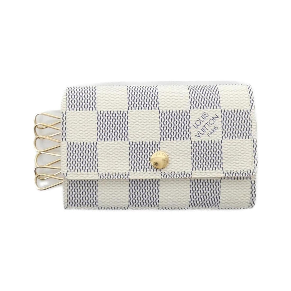 Louis Vuitton Damier Azur Multicles N61745 Key Case: --- Catalog ---Category: SizeSize (HxWxD): 7cm x 11cm x 1cm / 2.75'' x 4.33'' x 0.39''Category: DesignColor: Azur, Damier AzurGender: WomenMaterial: Coated canvas Category: GeneralMPN: N61745Brand: Lo