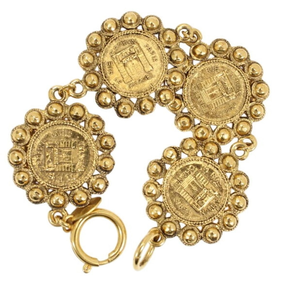 CHANEL bracelet, gold, Cambon design, women's, GP BB3500: --- Catalog ---Category: SizeLength: 15cm / 5.9''Category: DesignType: Charm braceletGender: WomenCategory: GeneralBrand: Chanel--- Item List ---Section: ConditionRanking: Rank A Used - A few traces o