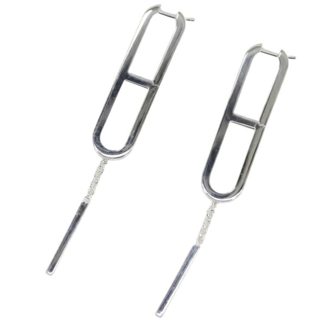 HERMES Ever Chaine d'Ancre Earrings for Women, Ag925, MO1036: --- Catalog ---Category: SizeSize (HxWxD): 75.00mm x 11.00mm / 2.95'' x 0.43''Category: DesignType: Stud earringsGender: WomenMaterial: Silver 925Category: GeneralBrand: Hermes--- Item List ---Section