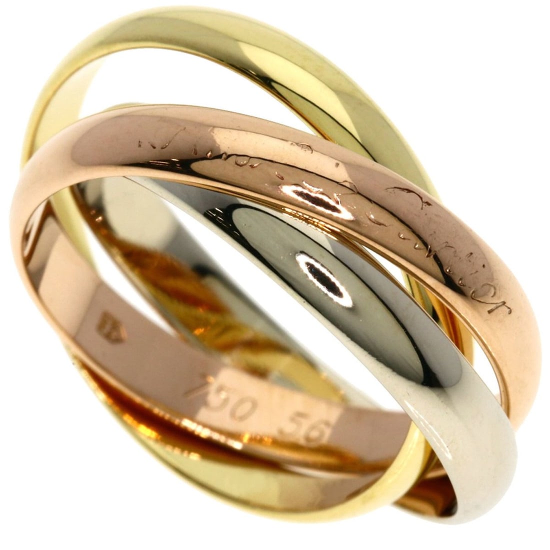 Cartier Trinity #56 Ring - 18K Yellow Gold/18K Pink White Gold Women's CARTIER (1 of 8)