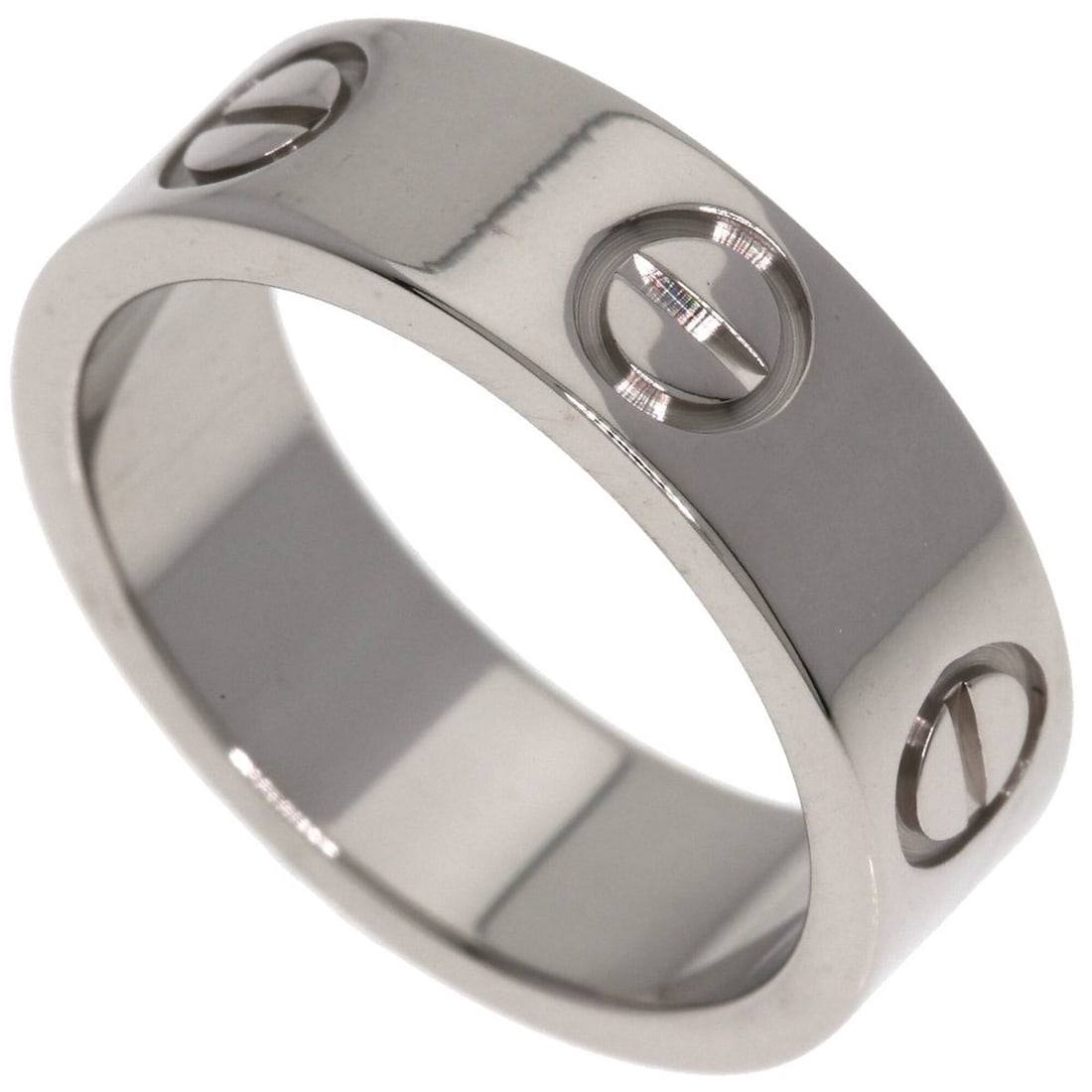 Cartier Love Ring #48, 18K White Gold, Women's Ring, CARTIER: --- Catalog ---Category: SizeJP Size: 8US Size: 4.5Category: DesignType: Band ringGender: WomenMaterial: White gold (18K)Category: GeneralBrand: Cartier--- Item List ---Section: ConditionRanking: Rank