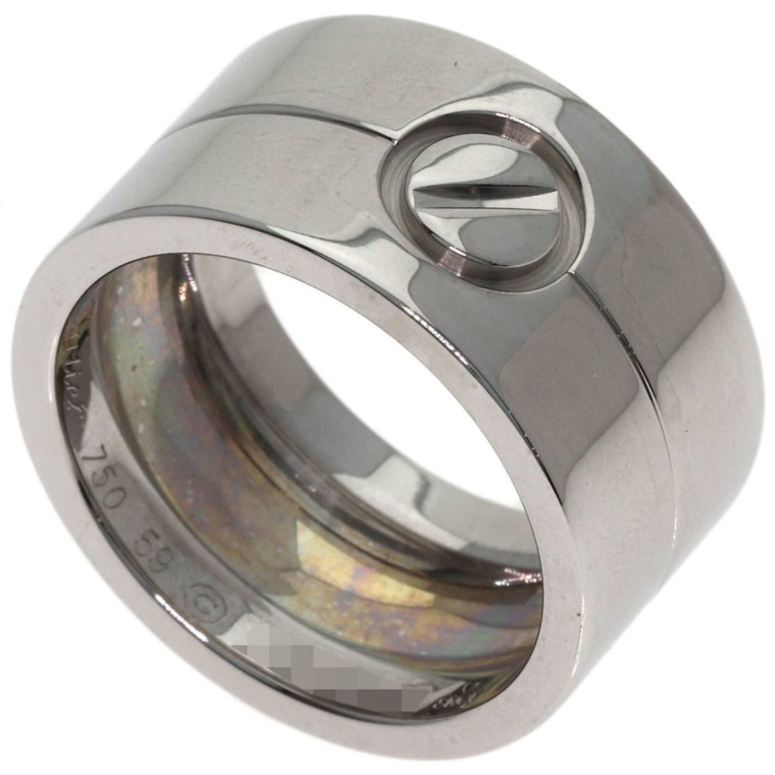 Cartier High Love Ring #59, 18K White Gold, Women's Ring, CARTIER: --- Catalog ---Category: SizeJP Size: 19US Size: 9.5Category: DesignType: Band ringGender: WomenMaterial: White gold (18K)Category: GeneralBrand: Cartier--- Item List ---Section: ConditionRanking: Ran
